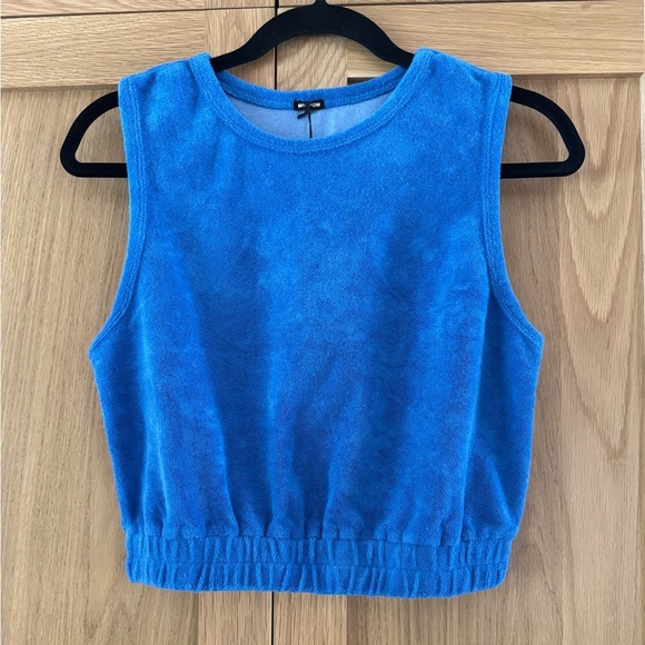 Monrow Vibrant Blue Terry tank top - Picture 3 of 4